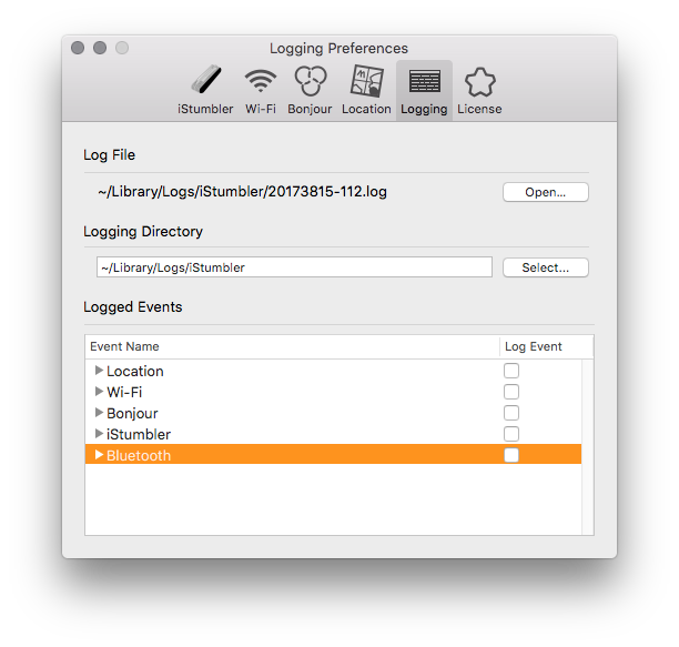 Logging Preferences